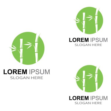 Bambu bitkisinin logosu ya da içi boş bir bitki. Modern vektör konsept tasarımı kullanarak