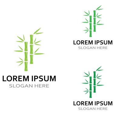 Bambu bitkisinin logosu ya da içi boş bir bitki. Modern vektör konsept tasarımı kullanarak