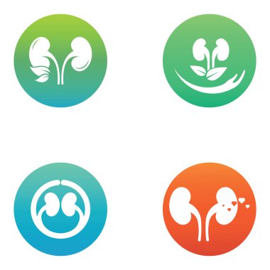 böbrek sağlığı ve böbrek bakım logosu vektör konsepti simgesi kullanarak
