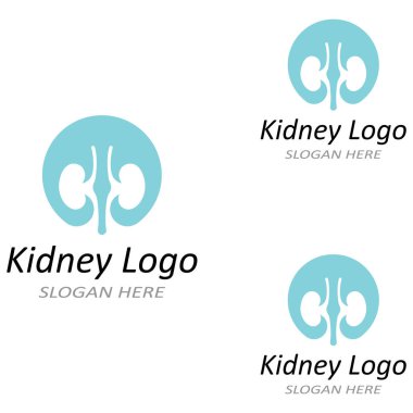 böbrek sağlığı ve böbrek bakım logosu vektör konsepti simgesi kullanarak