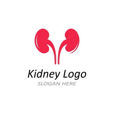 böbrek sağlığı ve böbrek bakım logosu vektör konsepti simgesi kullanarak