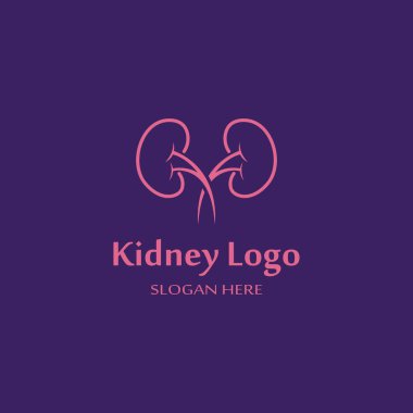 böbrek sağlığı ve böbrek bakım logosu vektör konsepti simgesi kullanarak