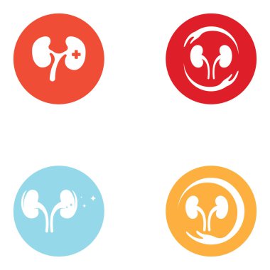 böbrek sağlığı ve böbrek bakım logosu vektör konsepti simgesi kullanarak