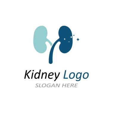 böbrek sağlığı ve böbrek bakım logosu vektör konsepti simgesi kullanarak