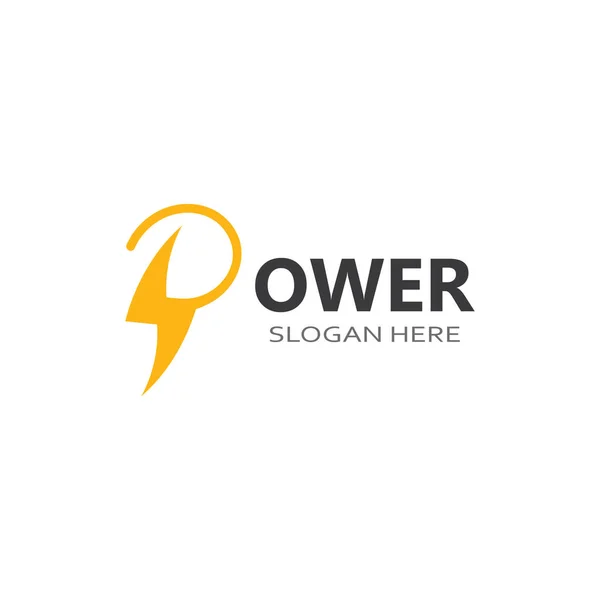 Elektryczne Logo Pioruna Przy Użyciu Nowoczesnej Koncepcji Wektora — Wektor stockowy
