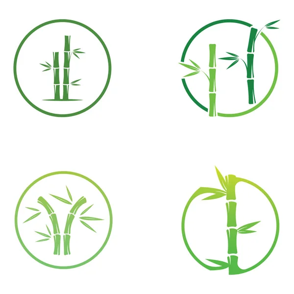Logo Une Plante Bambou Type Plante Creuse Utilisation Concept Vectoriel — Image vectorielle