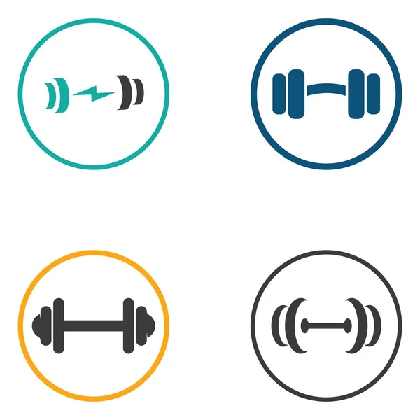 Gimnasio Silueta Fitness Logotipo Barbell Design Para Gimnasio Fitness Barbell — Vector de stock