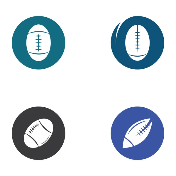 Logo Boule Rugby Utilisant Concept Vectoriel Conception Illustration Peut Être — Image vectorielle