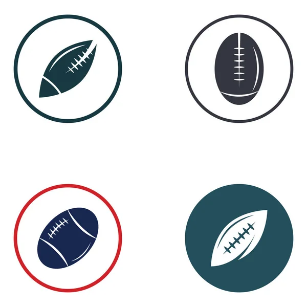 Logo Pelota Rugby Usando Concepto Diseño Ilustración Vectorial Puede Utilizar — Vector de stock