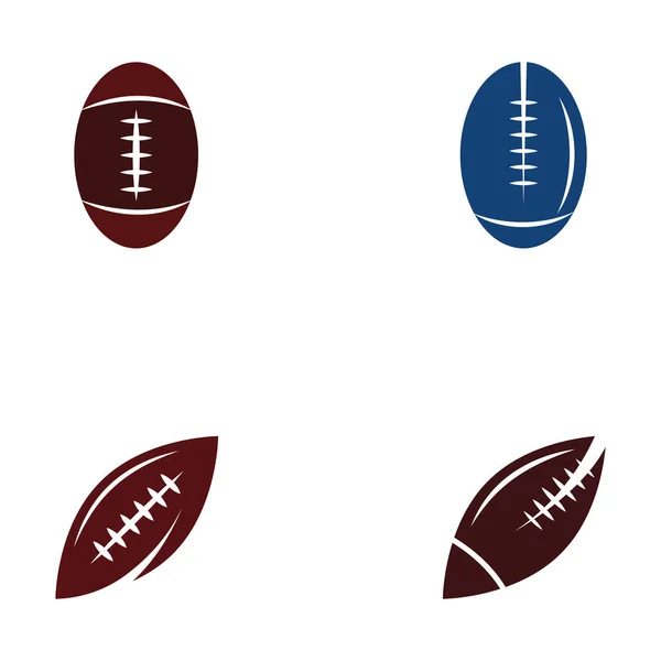 Логотип Регби Использование Векторной Иллюстрации Дизайн Концепт Использован Спортивных Логотипов — стоковый вектор