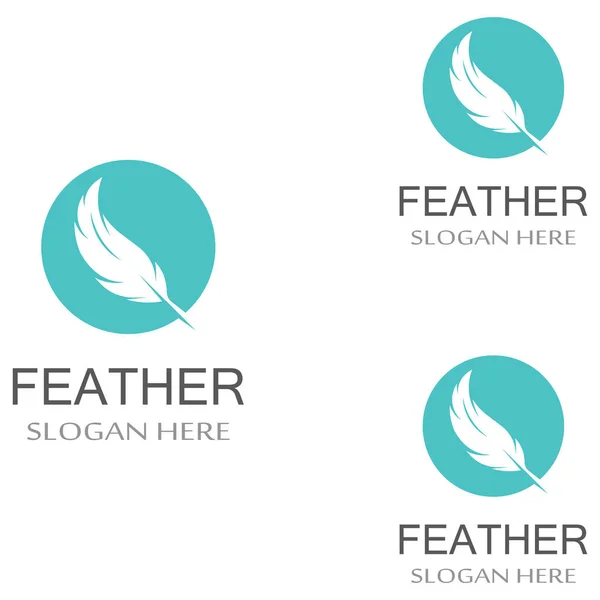 Перо Логотип Породи Птахів Ручка Перо Використанням Векторного Значка — стоковий вектор