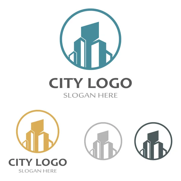 City Skyline Logo Icon Symbol — Stock Vector