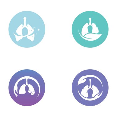 Akciğerler sağlık ve akciğerler logo vektör tasarımı, akciğerler logo şablonu.