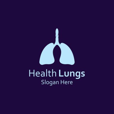 Akciğerler sağlık ve akciğerler logo vektör tasarımı, akciğerler logo şablonu.
