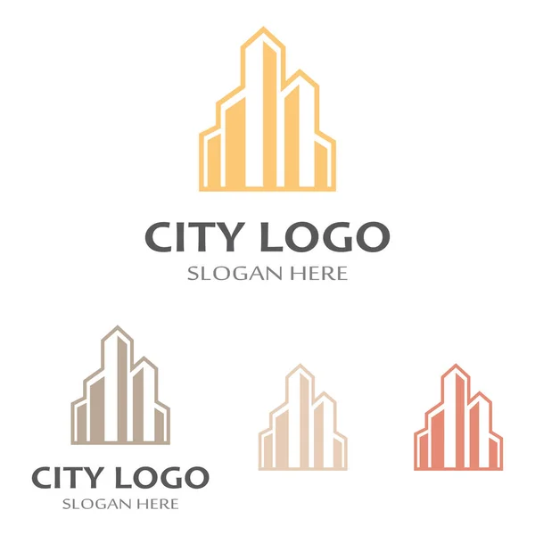 Stad Skyline Ikon Och Symbol — Stock vektor