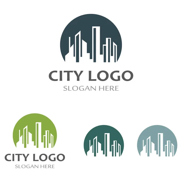 City Skyline Icon Symbol — Stock Vector