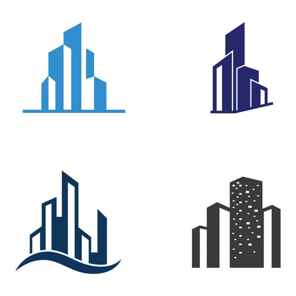 Skyline Der Stadt Symbol Und Symbol — Stockvektor