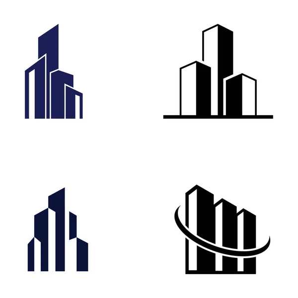 Skyline Der Stadt Symbol Und Symbol — Stockvektor