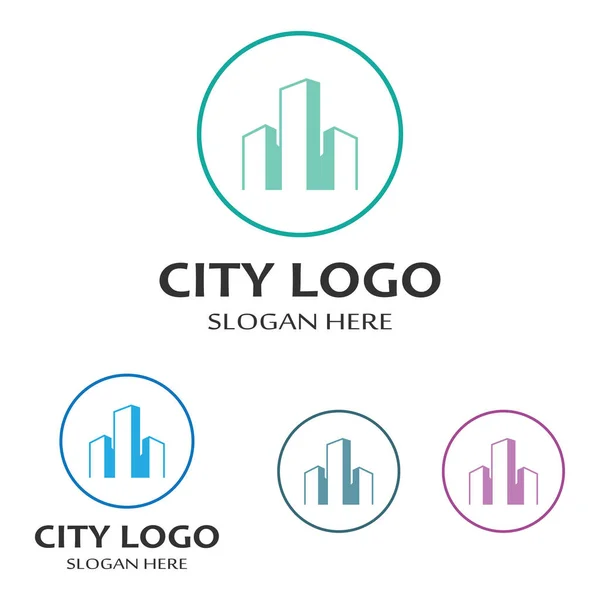 City Skyline Icon Symbol — Stock Vector