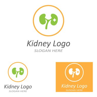 böbrek sağlığı ve böbrek bakım logosu vektör konsepti simgesi kullanarak