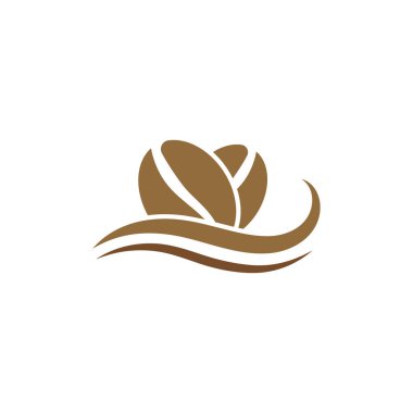 kahve çekirdeği simgesi vektör çizimi şablonu