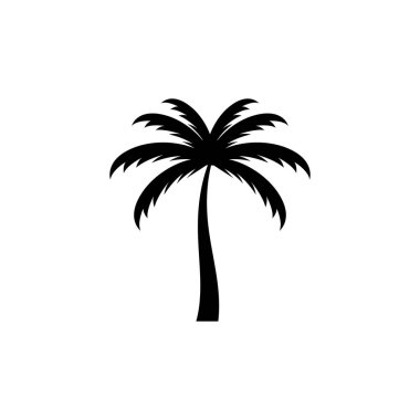 Palmiye ağacı logo şablonu vektör çizimi