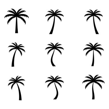 Palmiye ağacı logo şablonu vektör çizimi