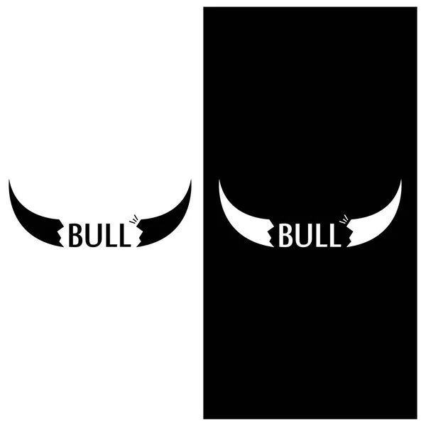 Bull Head Horn Icon Template — Stock Vector