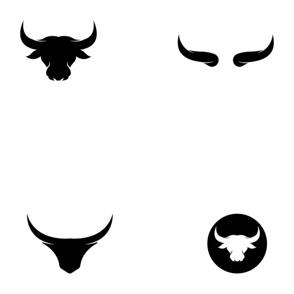 Bull Head Horn Icon Template — Stock Vector
