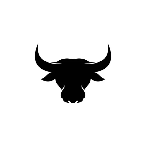 Bull Head Hoorn Pictogram Template — Stockvector