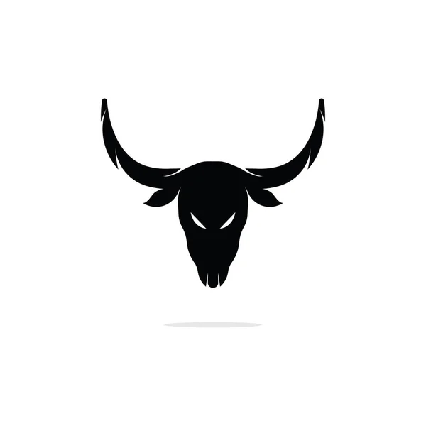 Bull Head Horn Icon Template — Stock Vector