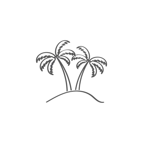 ヤシの木夏のロゴテンプレートベクトルイラスト — ストックベクタ