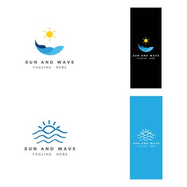 Güneş Vektörü illüstrasyon Simgesi Logo Şablonu tasarımı