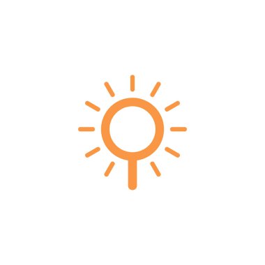 Güneş Vektörü illüstrasyon Simgesi Logo Şablonu tasarımı