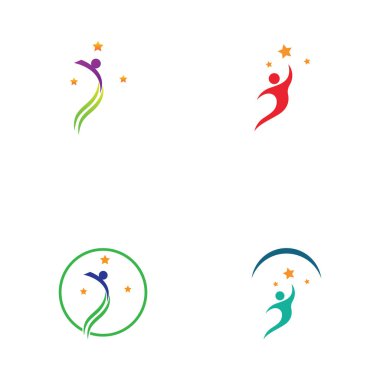 İnsanlar yıldız logosu ve vektör resimleri