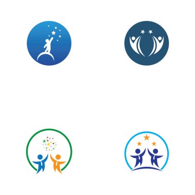 İnsanlar yıldız logosu ve vektör resimleri