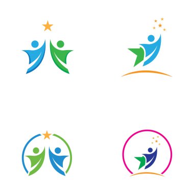 İnsanlar yıldız logosu ve vektör resimleri