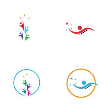 İnsanlar yıldız logosu ve vektör resimleri