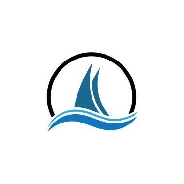 Su dalgası simgesi vektör çizim logosu