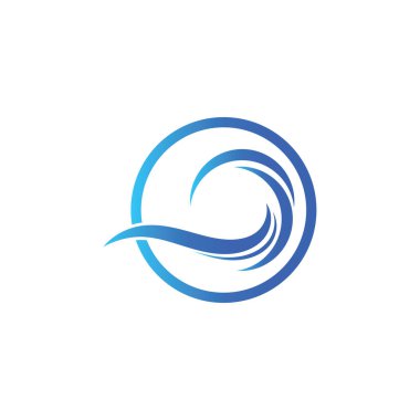 Su dalgası simgesi vektör çizim logosu