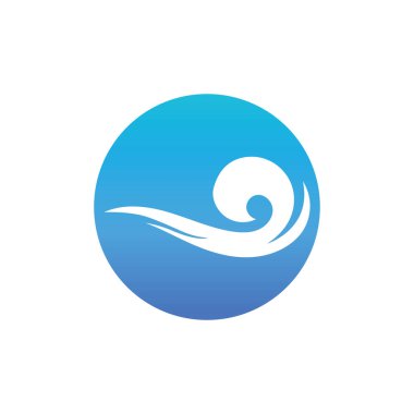 Su dalgası simgesi vektör çizim logosu