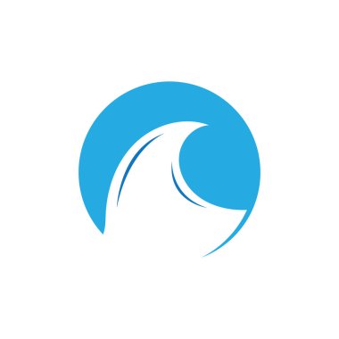 Su dalgası simgesi vektör çizim logosu
