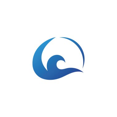 Su dalgası simgesi vektör çizim logosu