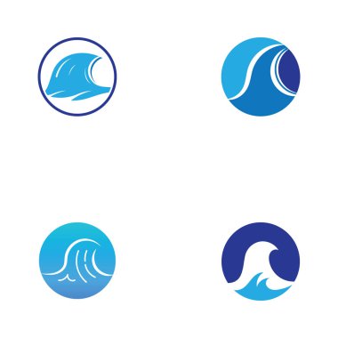 Su dalgası simgesi vektör çizim logosu