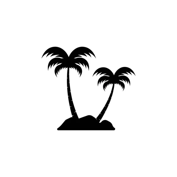 Palmera Verano Logo Plantilla Vector Ilustración — Vector de stock