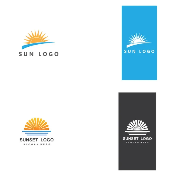 Sun Vector Illustration Ikon Logotyp Mall Design — Stock vektor