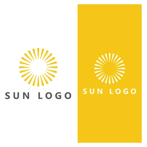 Güneş Vektörü illüstrasyon Simgesi Logo Şablonu tasarımı