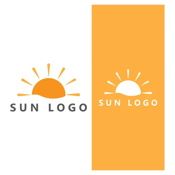 Simple sunshine logo design Royalty Free Vector Image