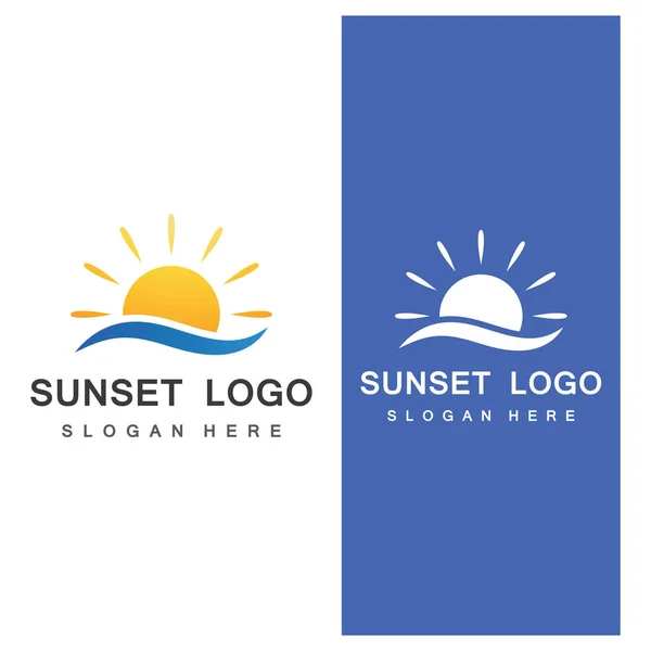 Sun Vector Ilustração Icon Logo Template Design — Vetor de Stock