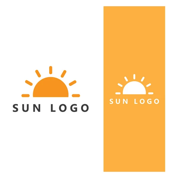 Sun Vector Ilustração Icon Logo Template Design — Vetor de Stock